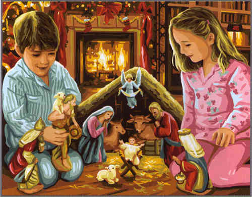 Children and Nativity Scene designed by Noël Roméro