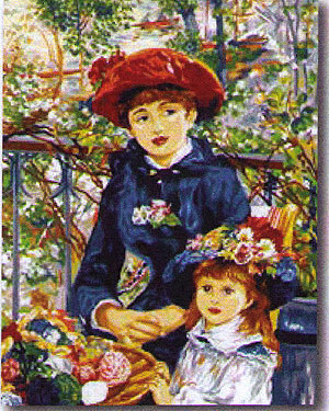 Sur la terrasse (d'après Renoir)
